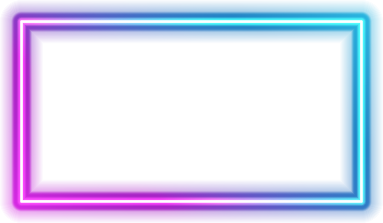 Neon frame. Illuminated neon frame design element.